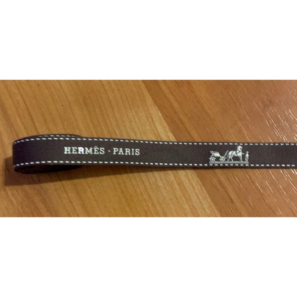 Hermes Paris Brown Ribbon